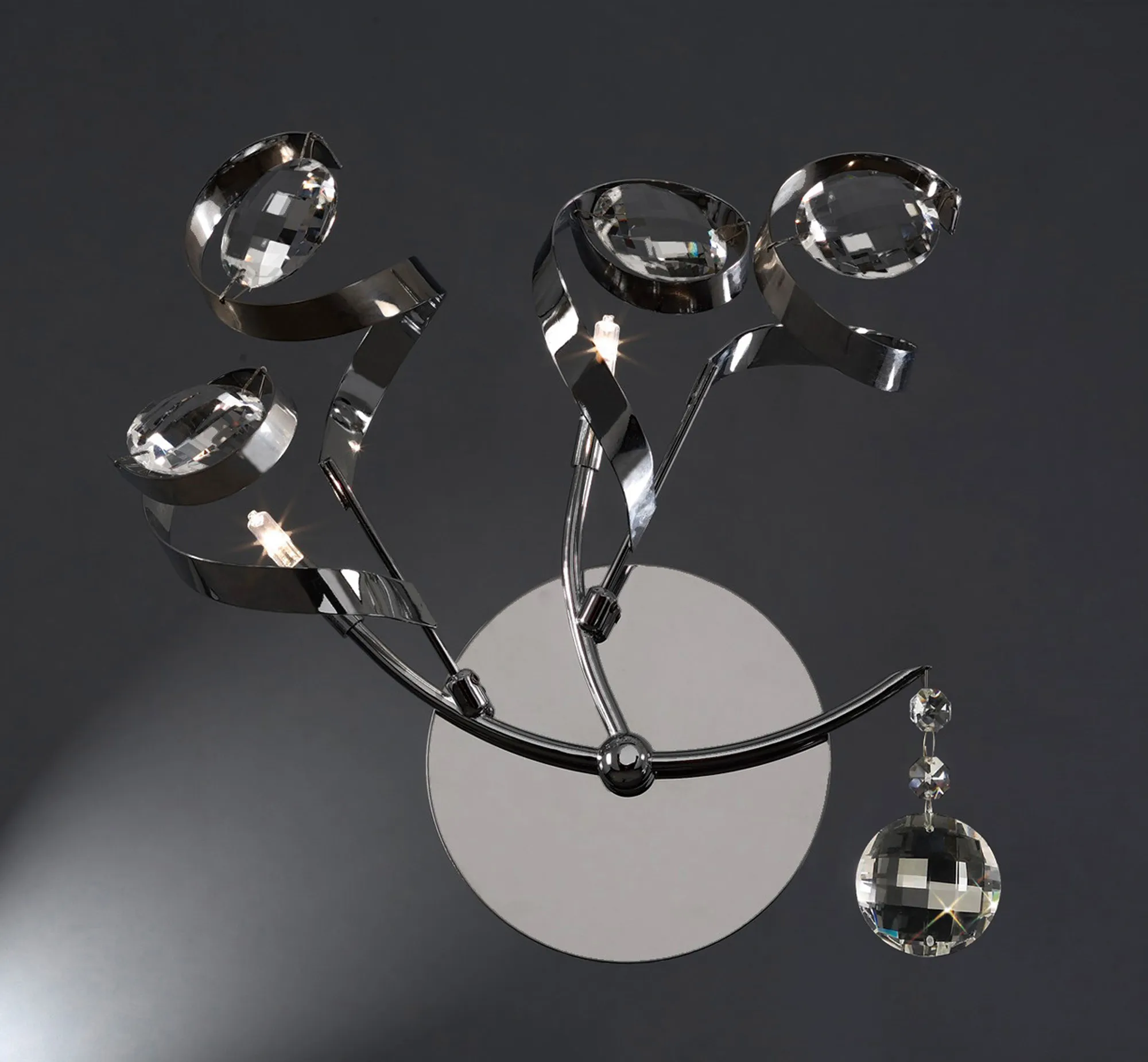 Kurlz Crystal Wall Lights Diyas Armed Wall Lights